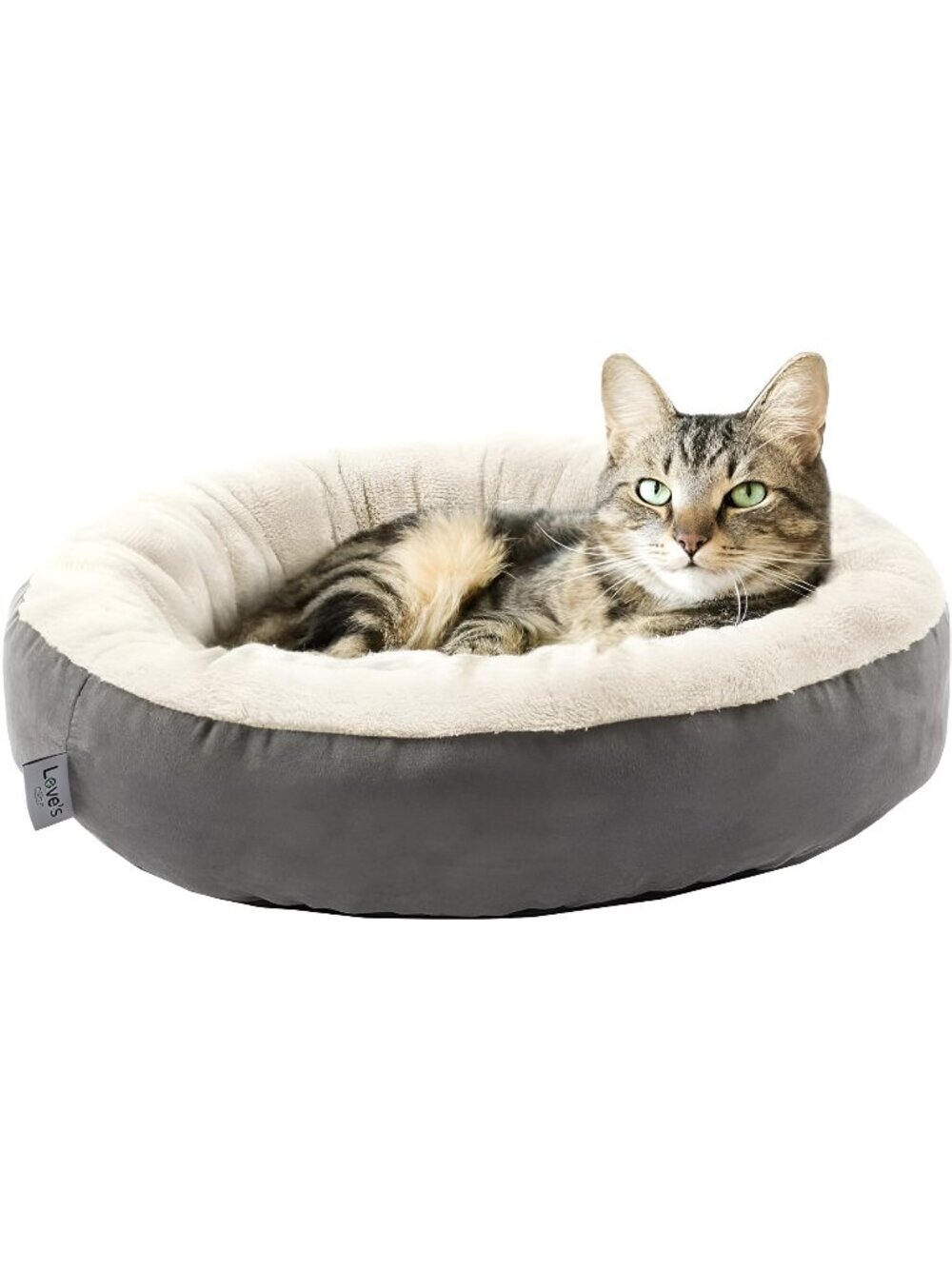 Round Donut Cat and Dog Cushion Bed, 20in Bed for Cats or Small Dogs